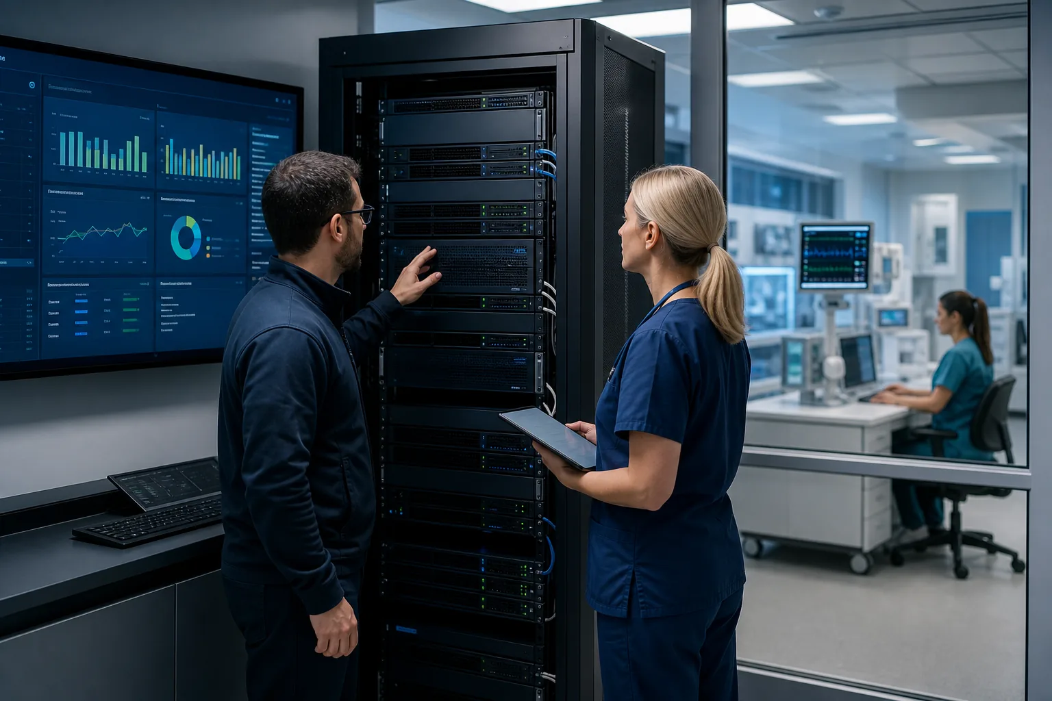 Conceptual local hospital AI infrastructure commissioning