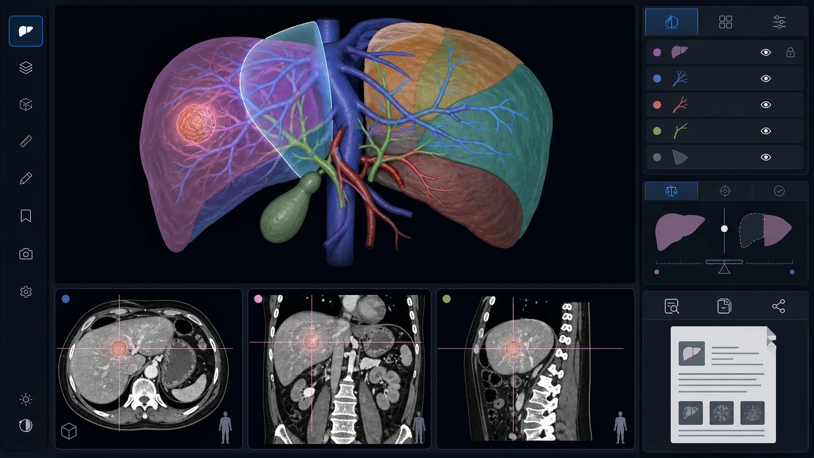 Liver Planning workstation interface