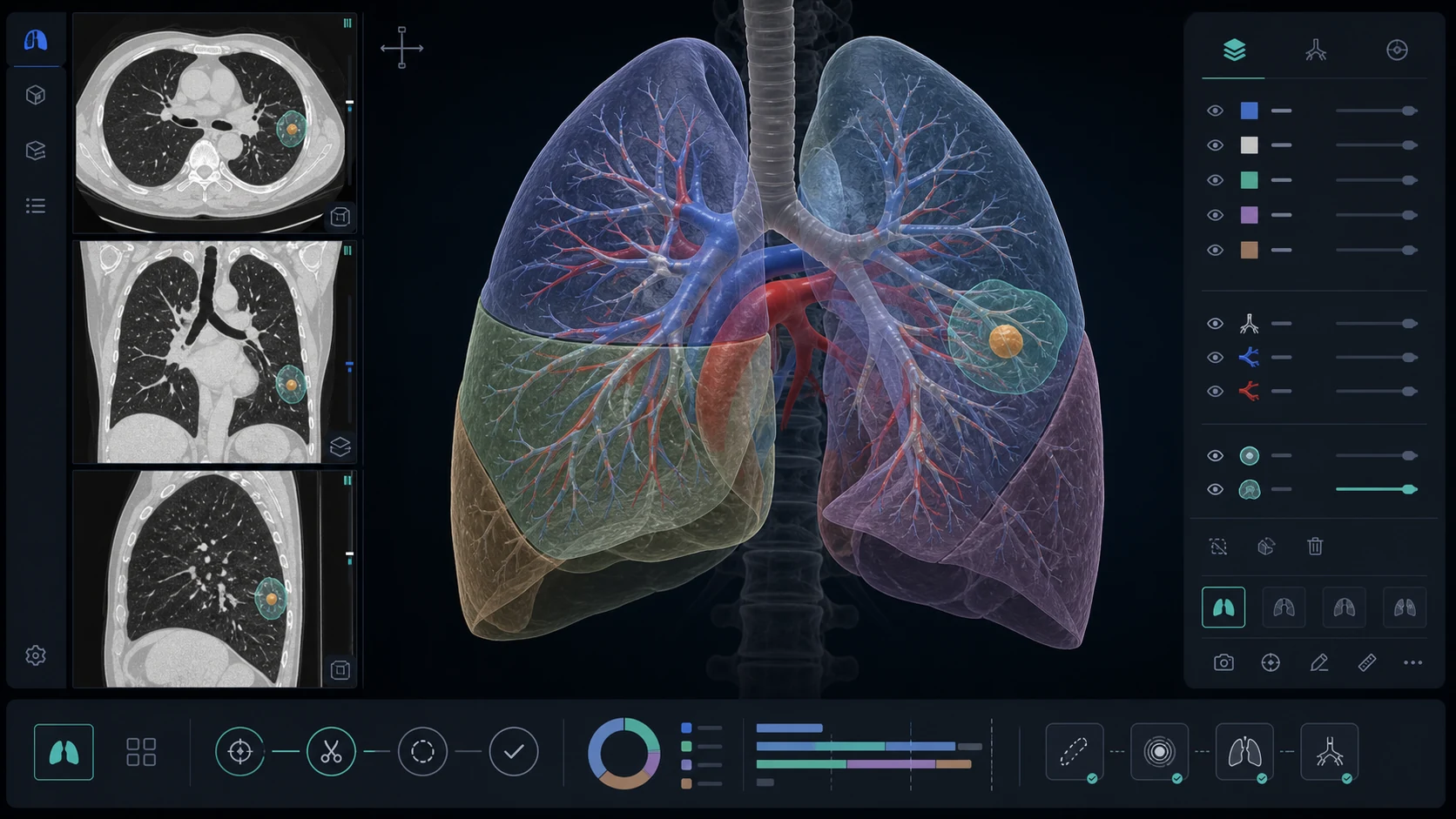 Thorax Planning clinical workstation interface
